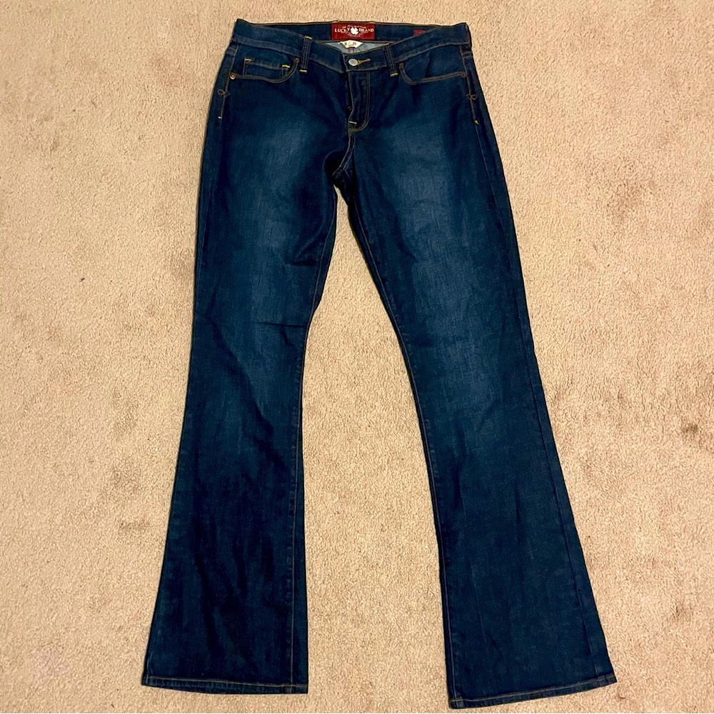 Lucky Brand Size 8 Long Sofia Boot Jeans